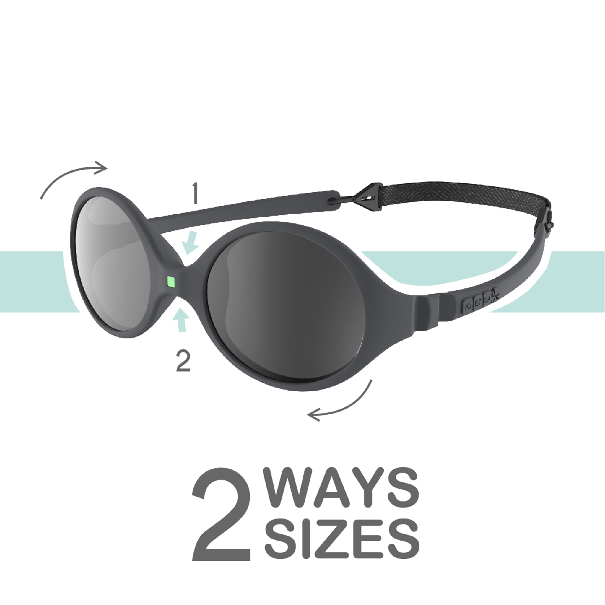 Dark Grey Baby Sunglasses — Ki et La